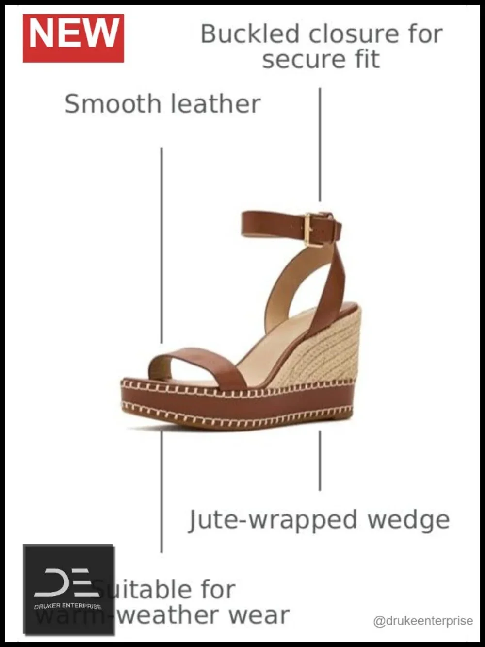 Lauren Ralph Lauren Hilarie Leather Espadrille Wedge Heels